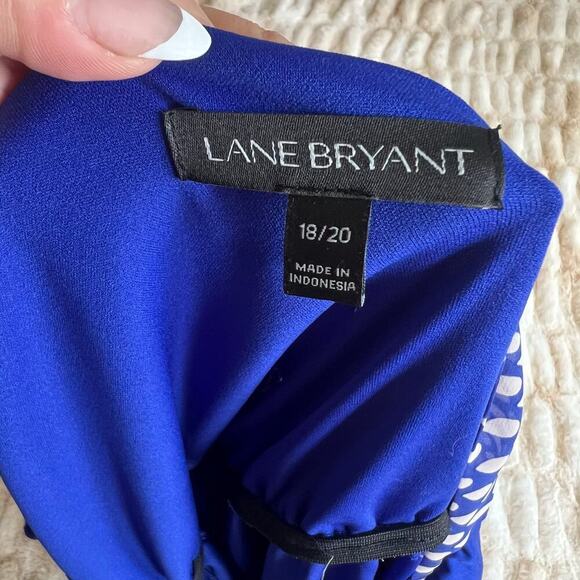 Lane Bryant Womens Plus Abstract Fairy Tiered Maxi Dress Blue White Size 18/20 - Picture 8 of 11